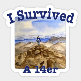 I Survived A 14er Sticker